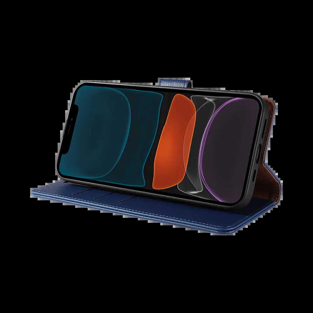 Housse folio anti-RFID iPhone 11 – PROTECT IP011 Bleu Marine - Vue 13