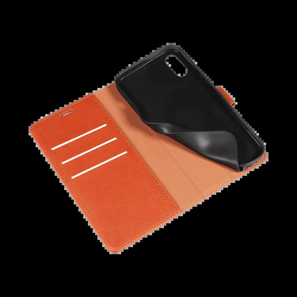 Housse folio anti-RFID iPhone XS Max – PROTECT IP011 Marron - Vue 10