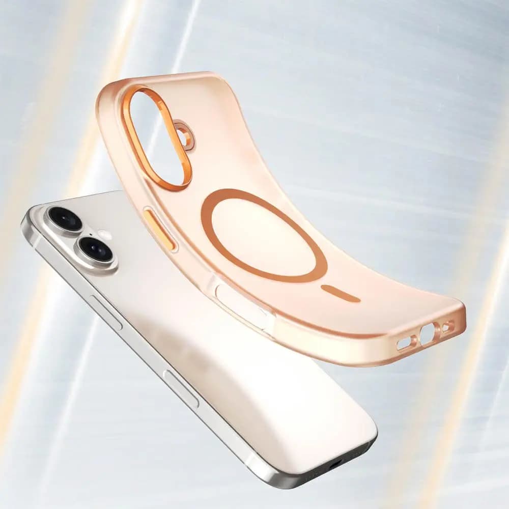 Coque MagSafe bi-matière – iPhone 16 Plus – PROTECT MF-006 Orange - Vue 4