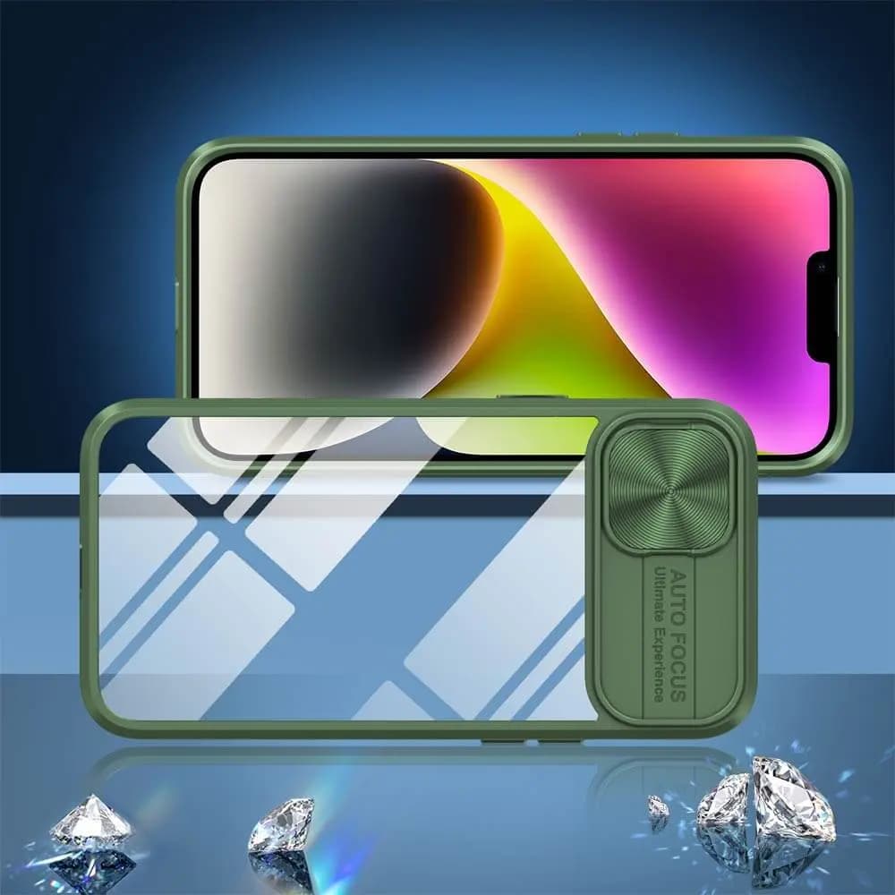 Coque avec cache caméra pour iPhone 13 / 14 / 16e / 17e – PROTECT IE027 Vert Foncé - Vue 4