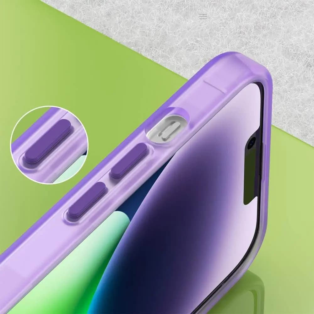 Coque MagSafe bi-matière – iPhone 14 – PROTECT MF-006 Violet Foncé - Vue 7