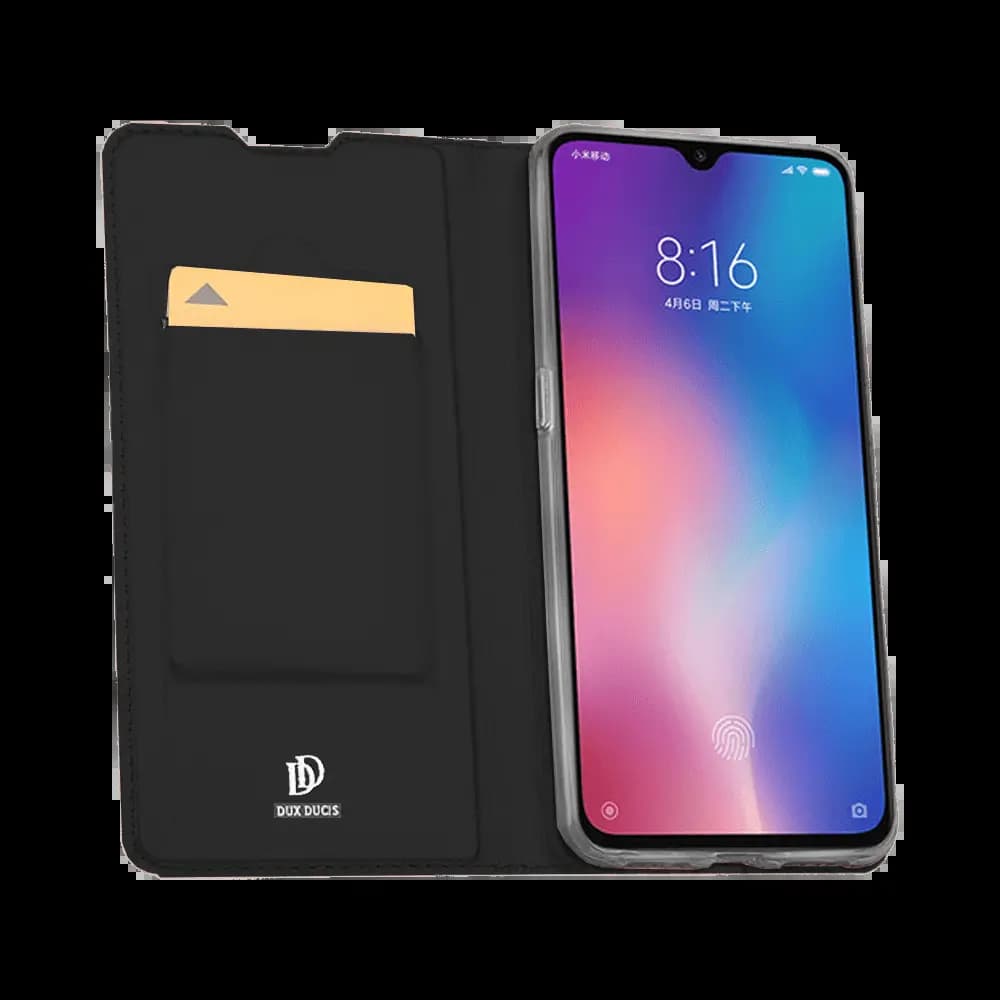 Housse folio Xiaomi Mi 9 Lite porte-carte – Dux Ducis Skin Pro Noir - Vue 3
