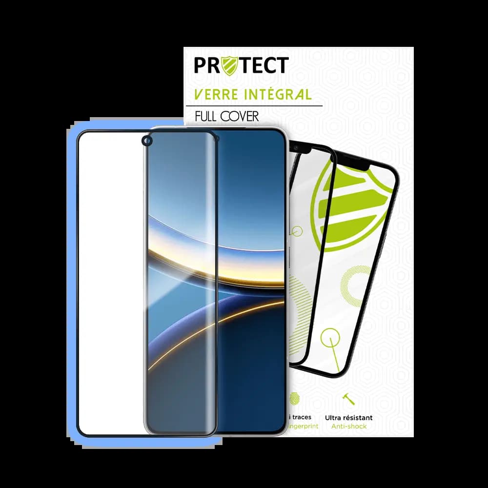 Verre trempé intégral 5D 9H – protection écran Xiaomi Poco F7 Pro 5G – PROTECT Noir - Vue 24