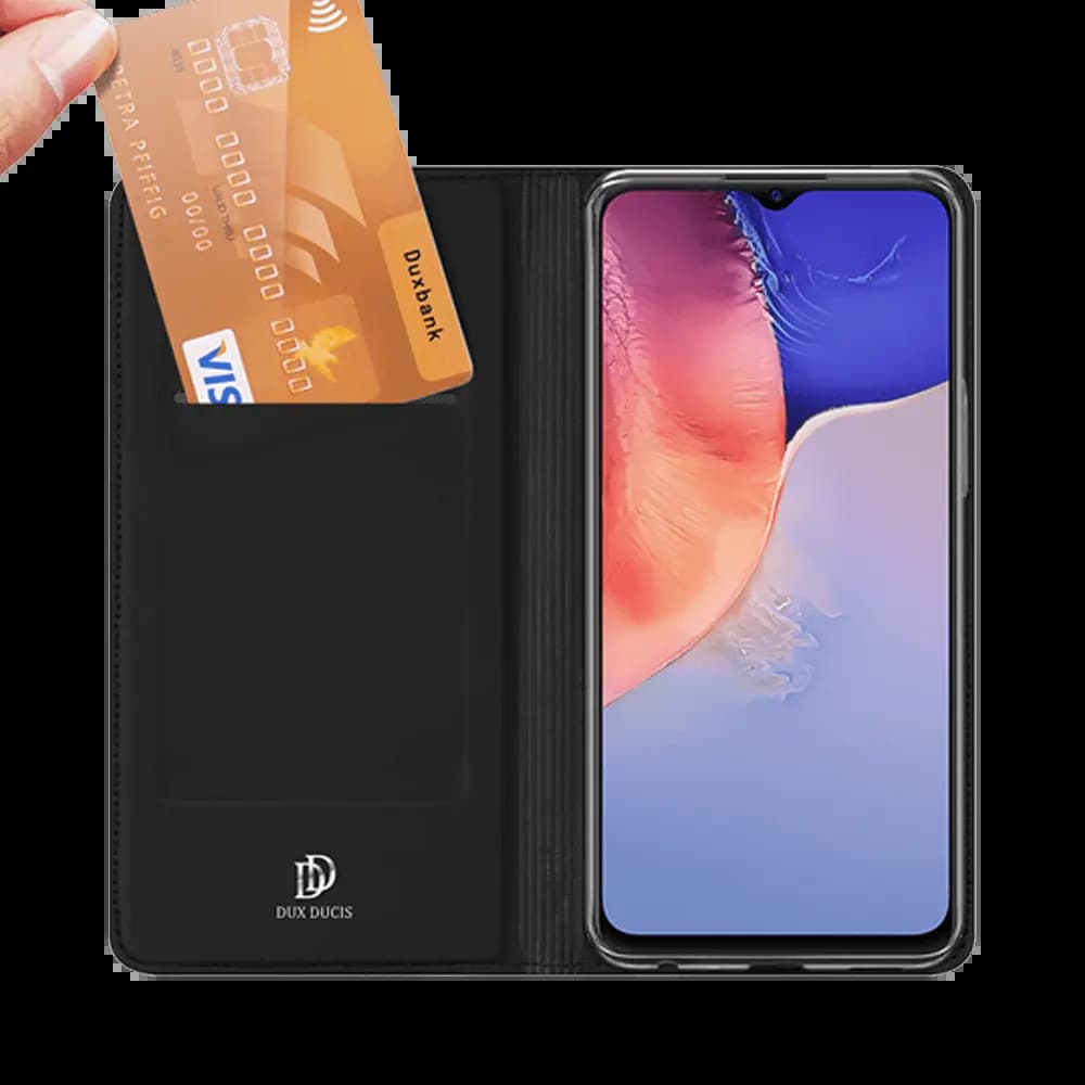 Housse folio Vivo Y01 porte-carte – Dux Ducis Skin Pro Noir - Vue 3