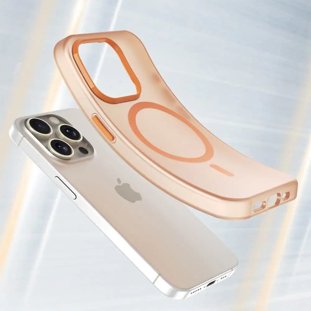 Coque MagSafe bi-matière – iPhone 16 Pro – PROTECT MF-006 Orange - Vue 4