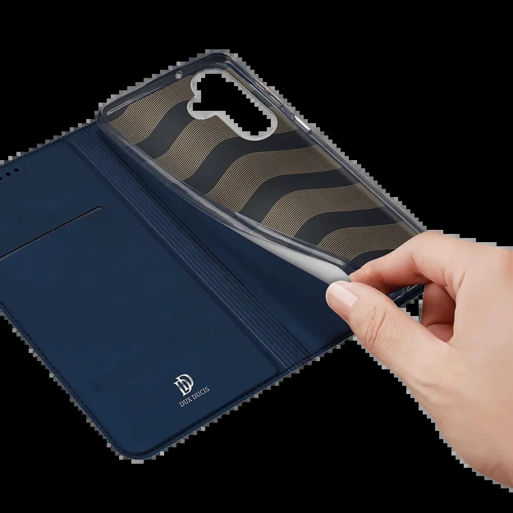 Housse folio Samsung Galaxy A17 porte-carte – Dux Ducis Skin Pro Bleu - Vue 5
