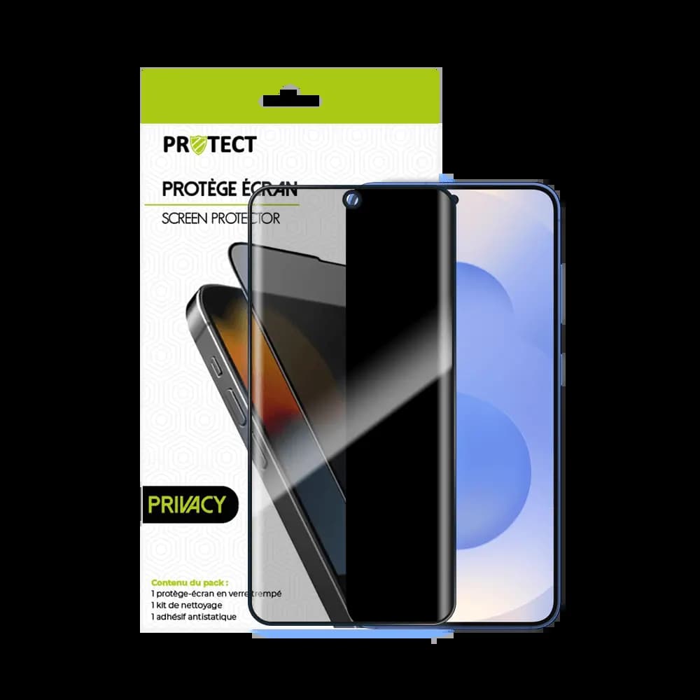 Verre trempé anti-espions 9H – Samsung Galaxy S25 – PROTECT Transparent - Vue 20