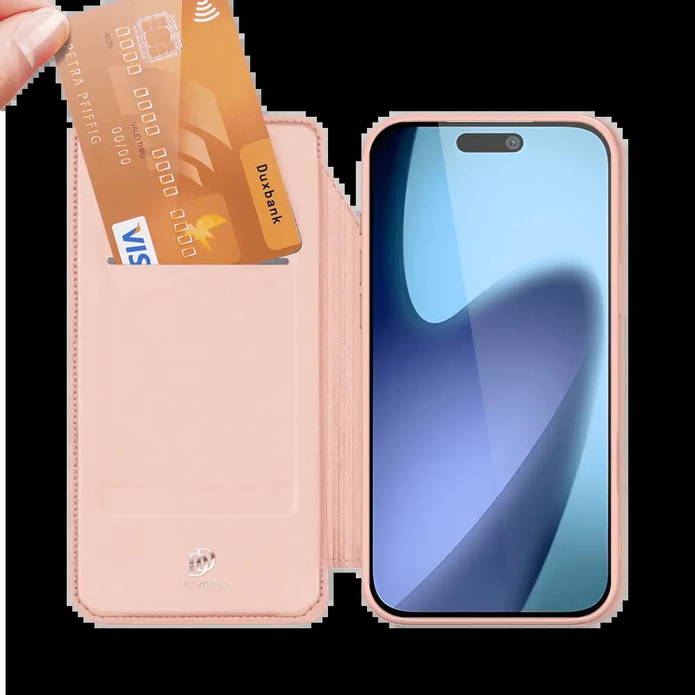 Housse folio iPhone 17 porte-carte – Dux Ducis Skin Pro Noir - Vue 4