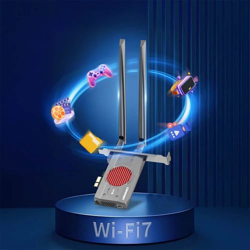 Carte Wi-Fi 7 PCI-E 8774 Mbps + Bluetooth - Comfast CF-BE200 MAX - Vue 7