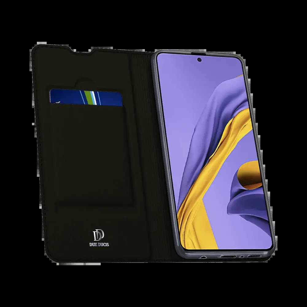 Housse folio Samsung Galaxy A51 porte-carte – Dux Ducis Skin Pro Noir - Vue 3
