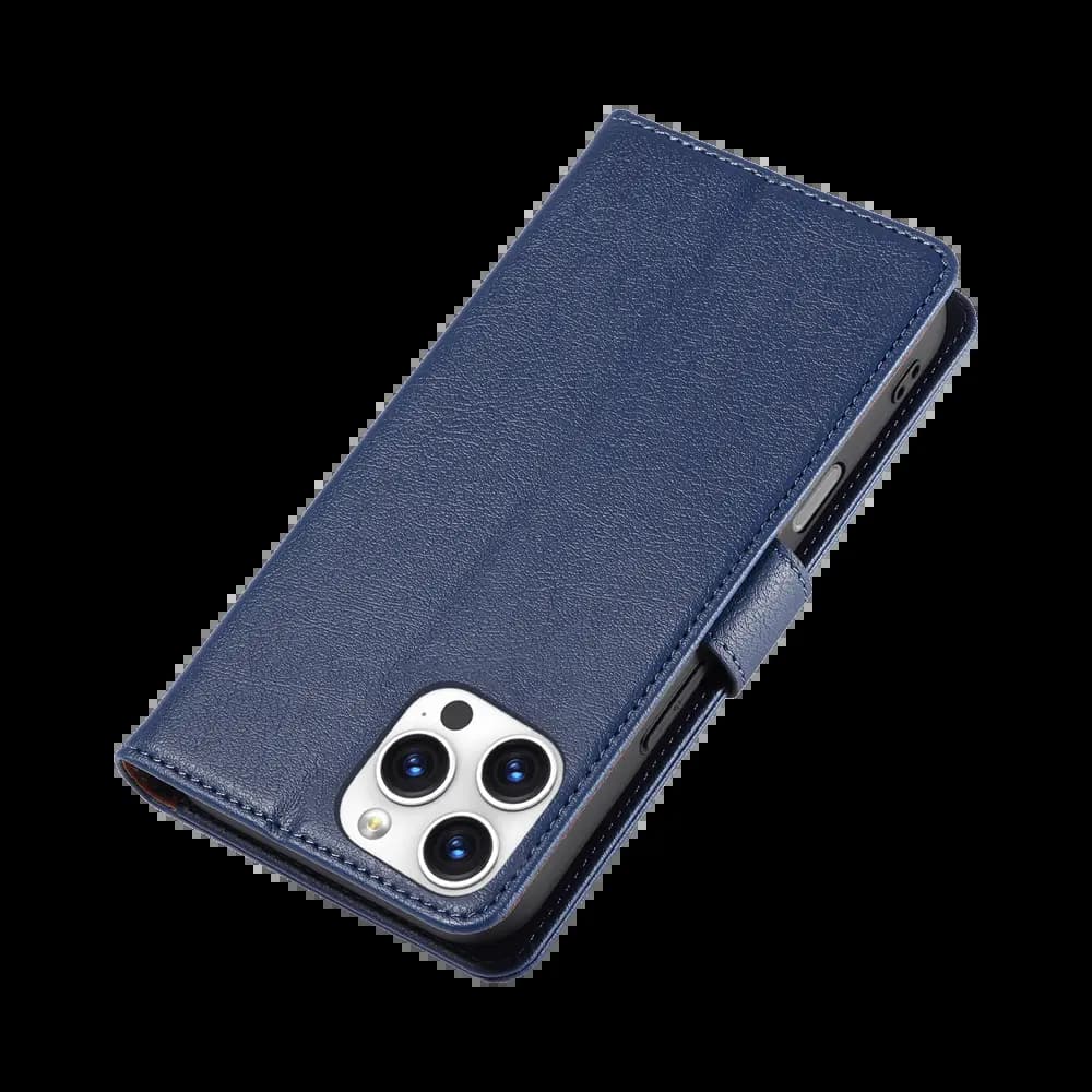 Housse folio anti-RFID iPhone 16 Pro Max – PROTECT IP011 Bleu Marine - Vue 36