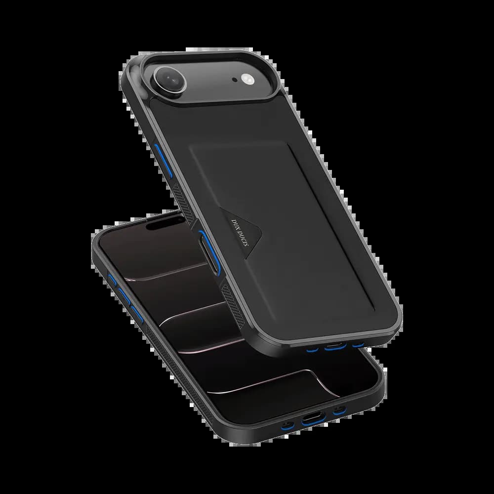  Coque de protection antichoc iPhone Air avec porte-carte intégré - Dux Ducis Pocard Noir - Vue 11