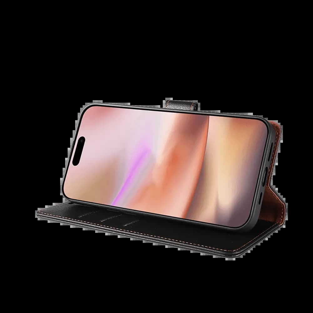 Housse folio anti-RFID iPhone 16 Plus – PROTECT IP011 Noir - Vue 13