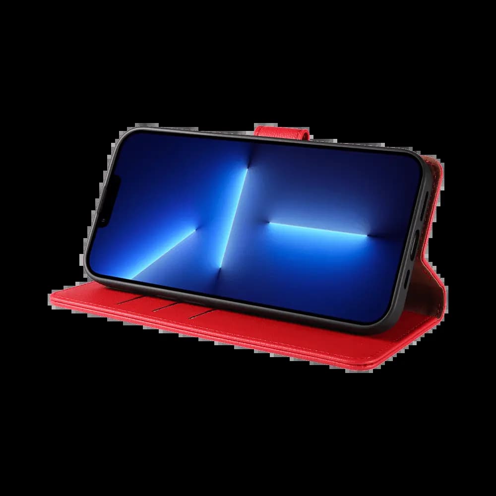 Housse folio anti-RFID iPhone 13 Pro Max – PROTECT IP011 Rouge - Vue 13