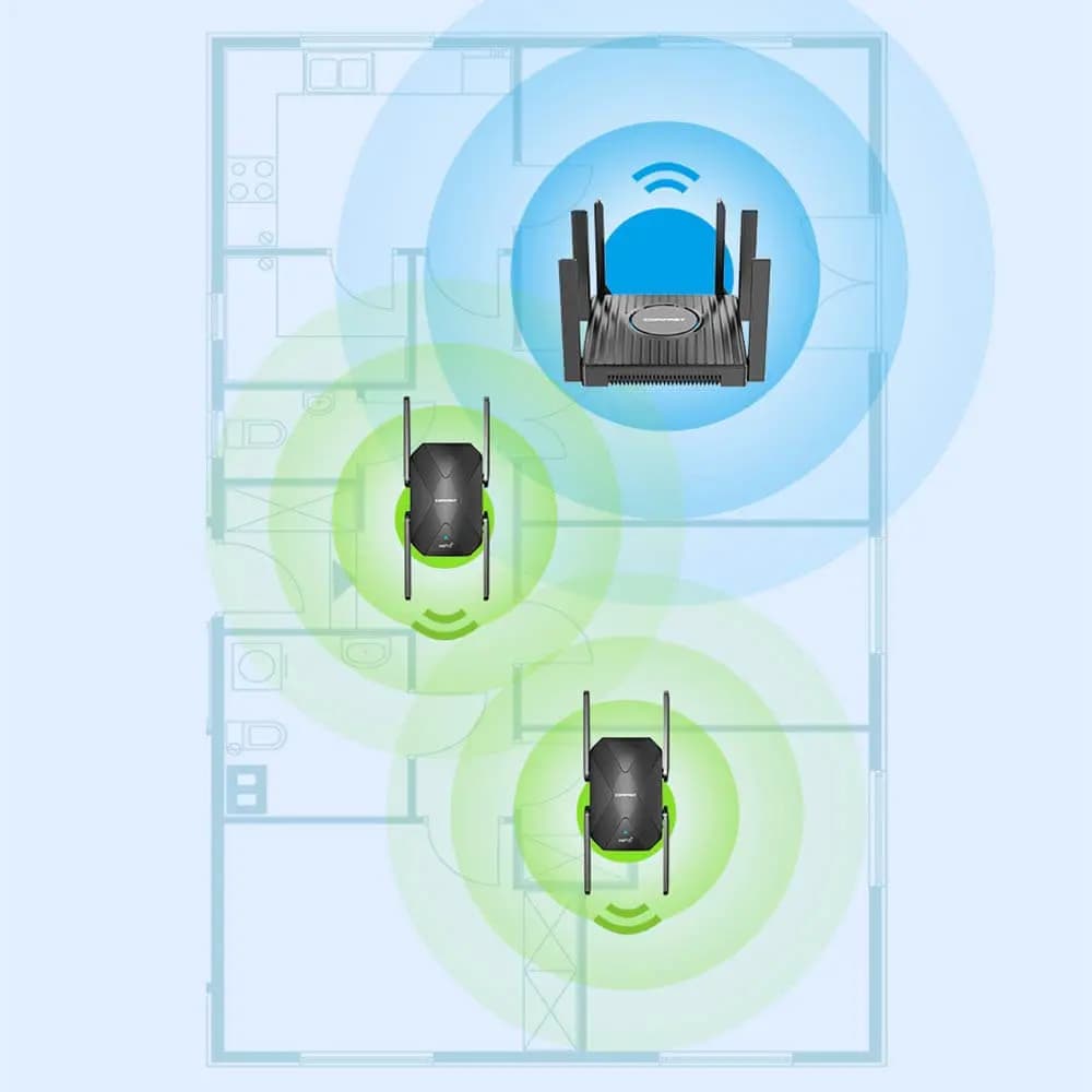 Répéteur WiFi 6 1500 Mbps - Comfast CF-XR181 - Vue 13