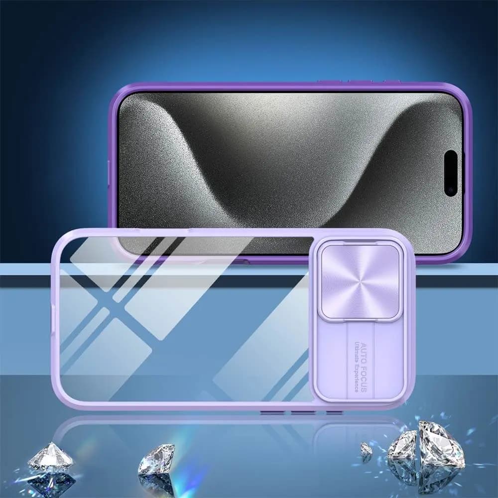 Coque avec cache caméra –  iPhone 15 Pro Max – PROTECT IE027 Violet - Vue 4