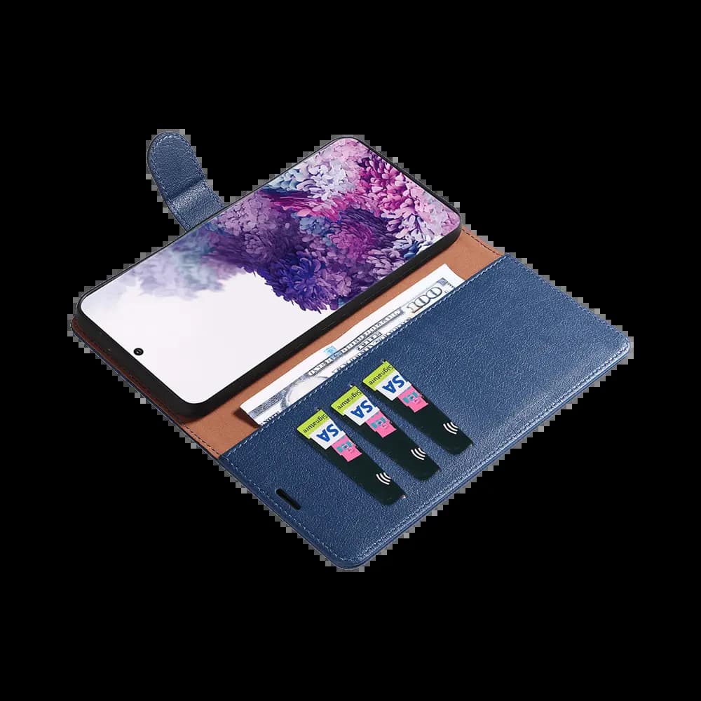 Housse folio anti-RFID Samsung Galaxy S20 – PROTECT IP011 Bleu Marine - Vue 7