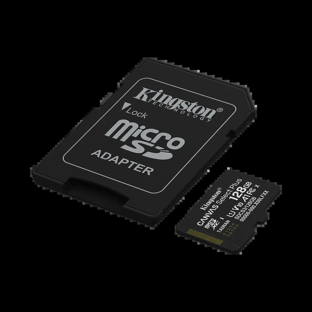 Carte MicroSDXC Kingston 128Go Canvas Select Plus – 150 Mo/s + adaptateur SD - Vue 16