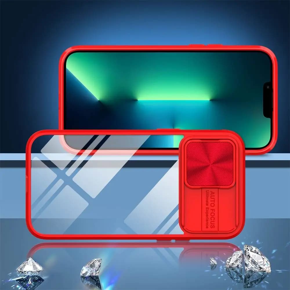 Coque avec cache caméra – iPhone 13 Pro – PROTECT IE027 Rouge  - Vue 4