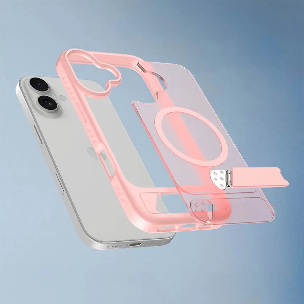 Coque de protection MagSafe avec support – Apple iPhone 17 – PROTECT IF014 Rose - Vue 32
