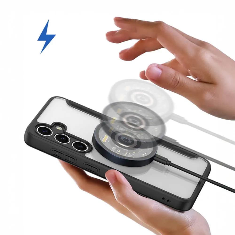 Housse folio MagSafe Samsung Galaxy S24 5G – Dux Ducis Skin X Pro Bleu - Vue 7