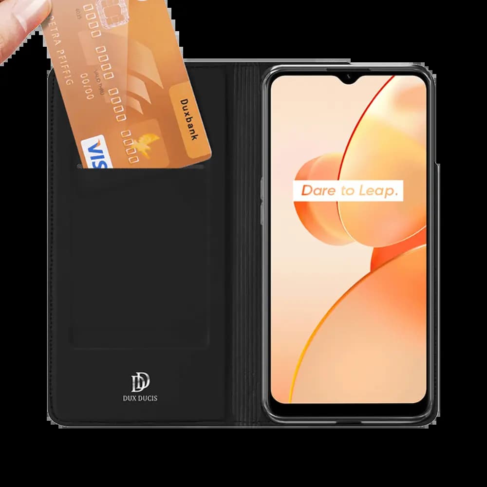Housse folio Realme C31 porte-carte – Dux Ducis Skin Pro Noir - Vue 3