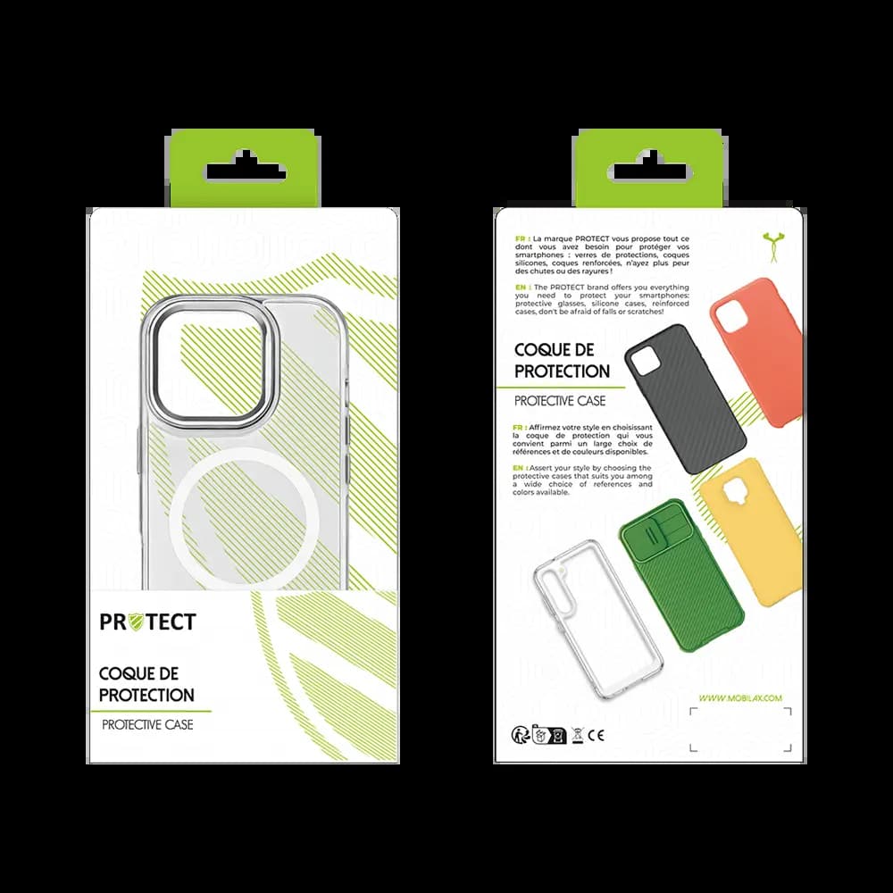 Coque MagSafe antichoc iPhone 16 Plus – PROTECT MS01 Blanc - Vue 12