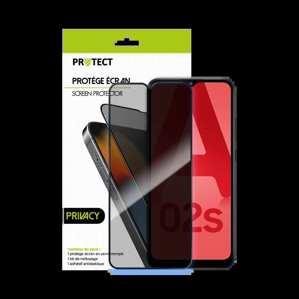 Verre trempé anti-espions 9H – Samsung Galaxy A02s – PROTECT Transparent - Vue 20