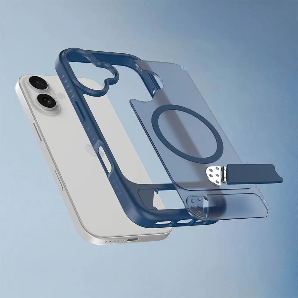 Coque de protection MagSafe avec support – Apple iPhone 17 – PROTECT IF014 Bleu - Vue 32