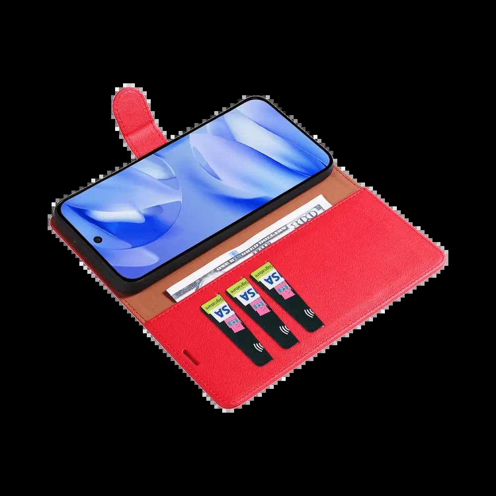 Housse folio anti-RFID Google Pixel 9a PROTECT IP011 Rouge - Vue 9