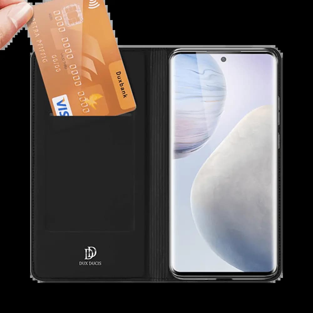 Housse folio Vivo X60 Pro porte-carte – Dux Ducis Skin Pro Noir - Vue 3