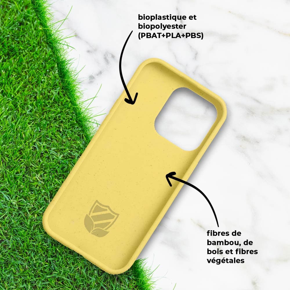 Coque bio iPhone 14 Pro Max - PROTECT Jaune - Vue 24
