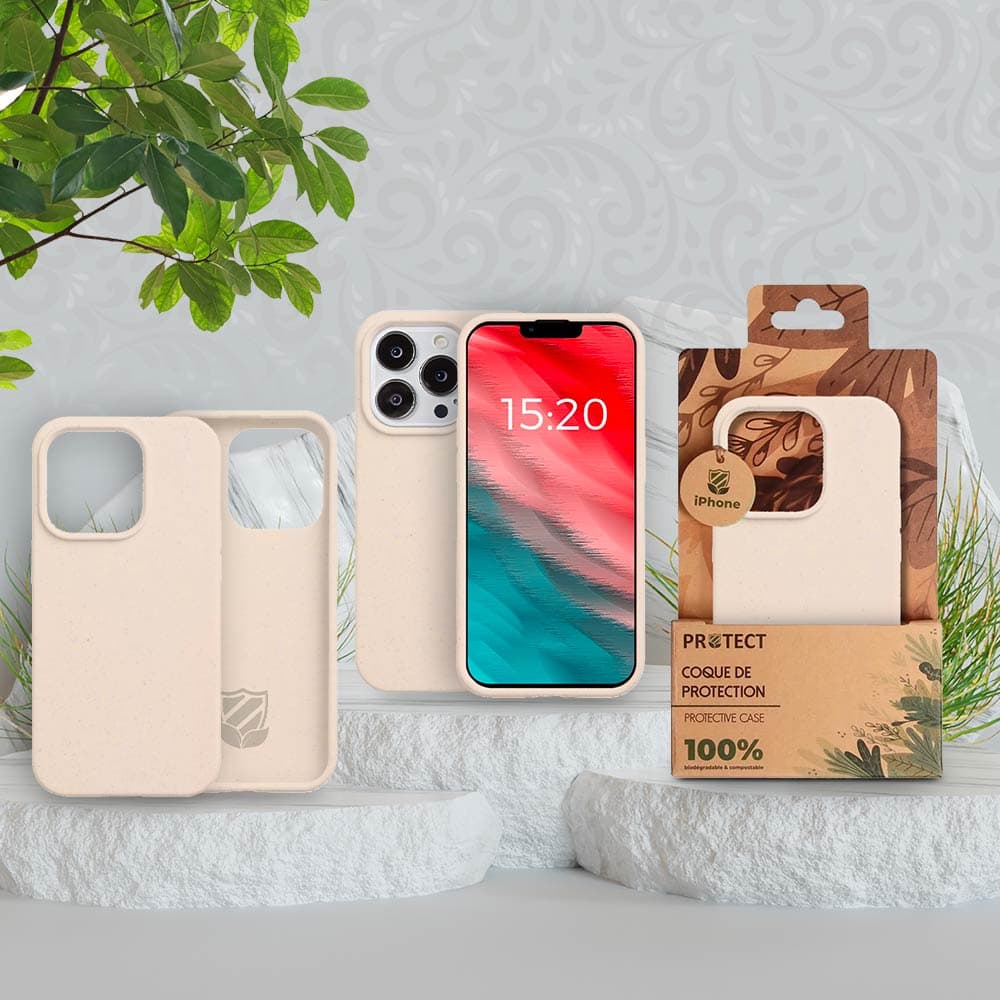 Coque bio iPhone 14 Pro Max - PROTECT Rose - Vue 5