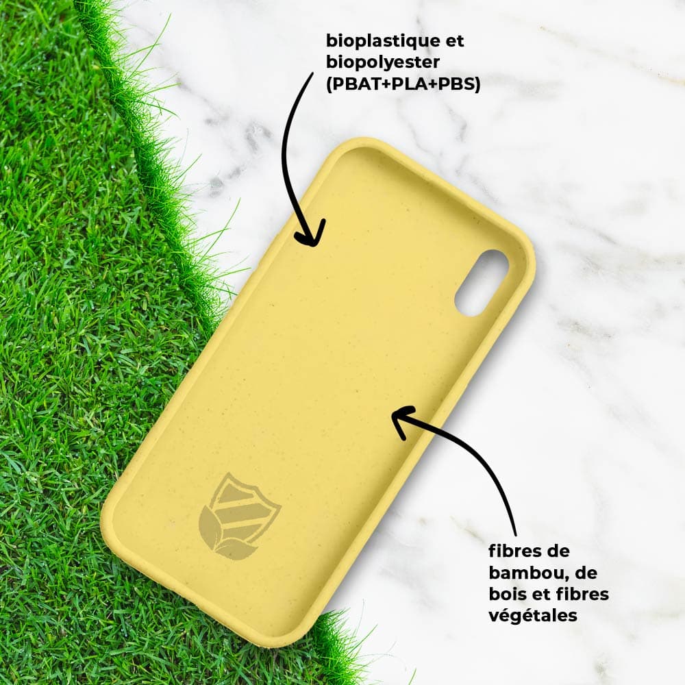 Coque bio iPhone XS Max - PROTECT Jaune - Vue 24