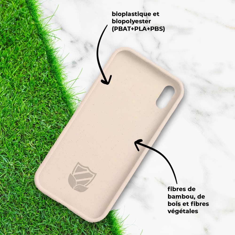 Coque bio iPhone X / XS - PROTECT Rose - Vue 24