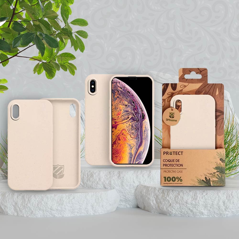Coque bio iPhone XS Max - PROTECT Rose - Vue 5