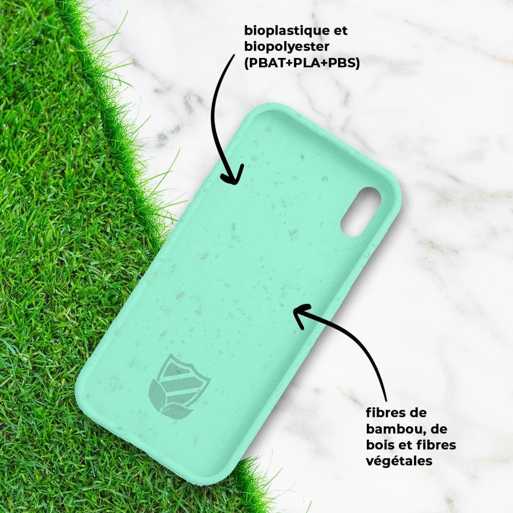 Coque bio iPhone XS Max - PROTECT Vert Menthe - Vue 24