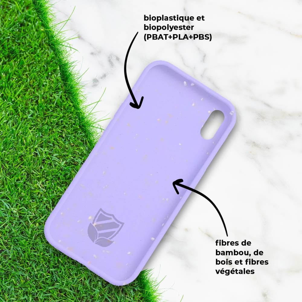 Coque bio iPhone X / XS - PROTECT Violet Clair - Vue 24