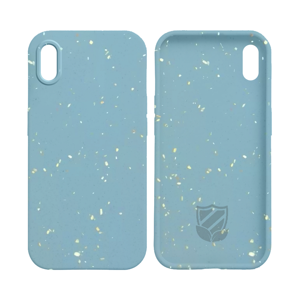 Coque bio iPhone X / XS - PROTECT Bleu - Vue 3