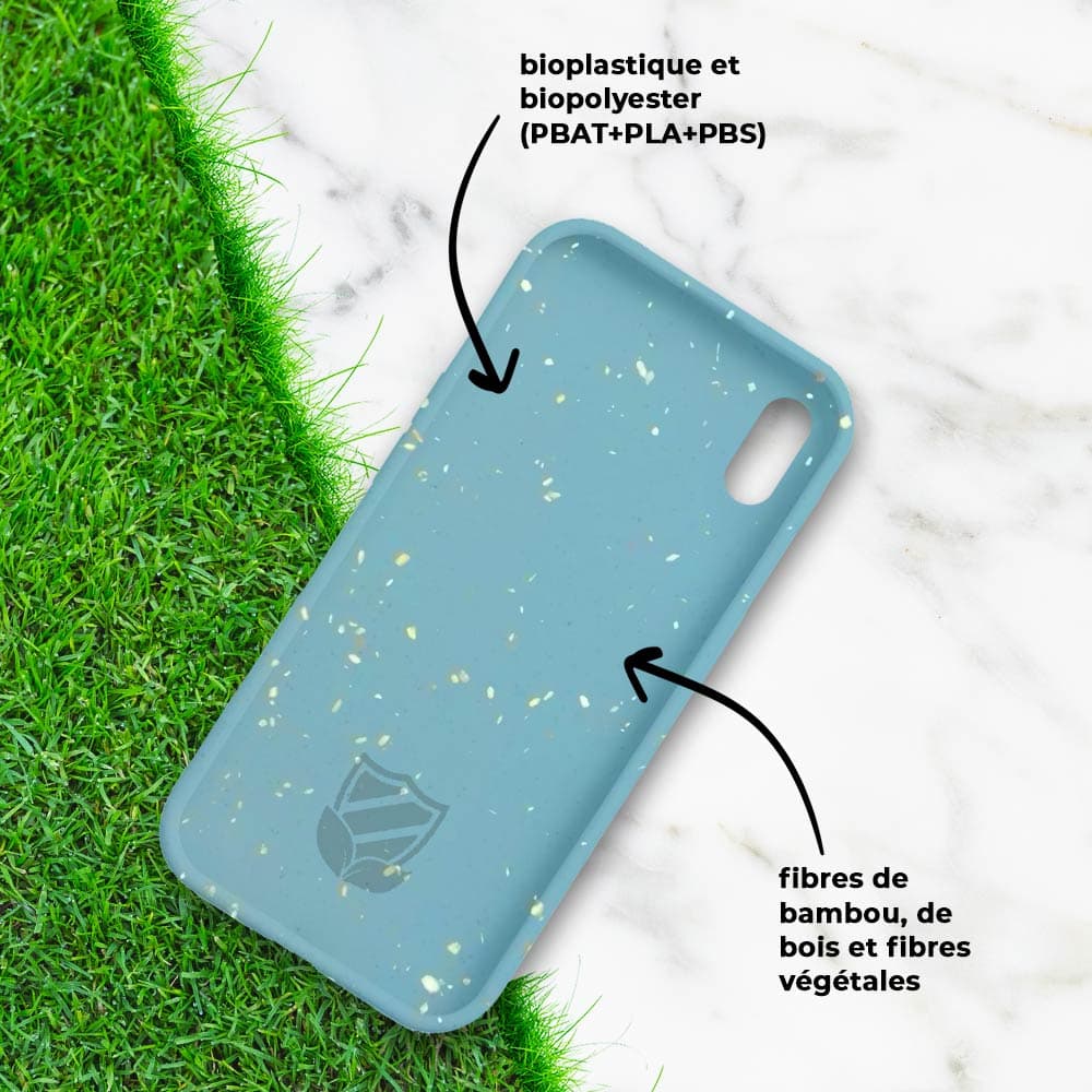 Coque bio iPhone XS Max - PROTECT Bleu - Vue 24