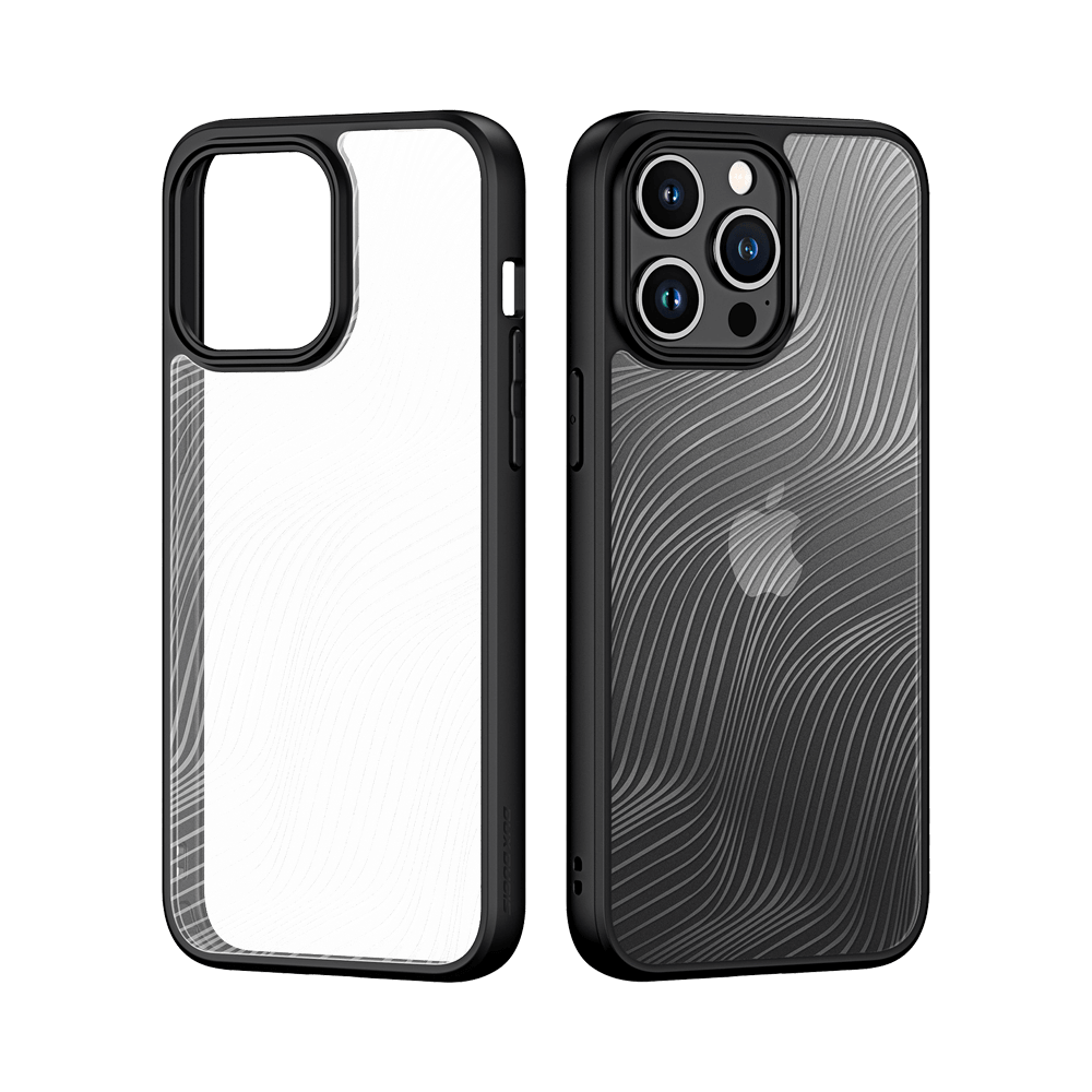 Coque anti-chocs finition mate – iPhone 15 Pro – Dux Ducis Aimo Noir - Vue 3