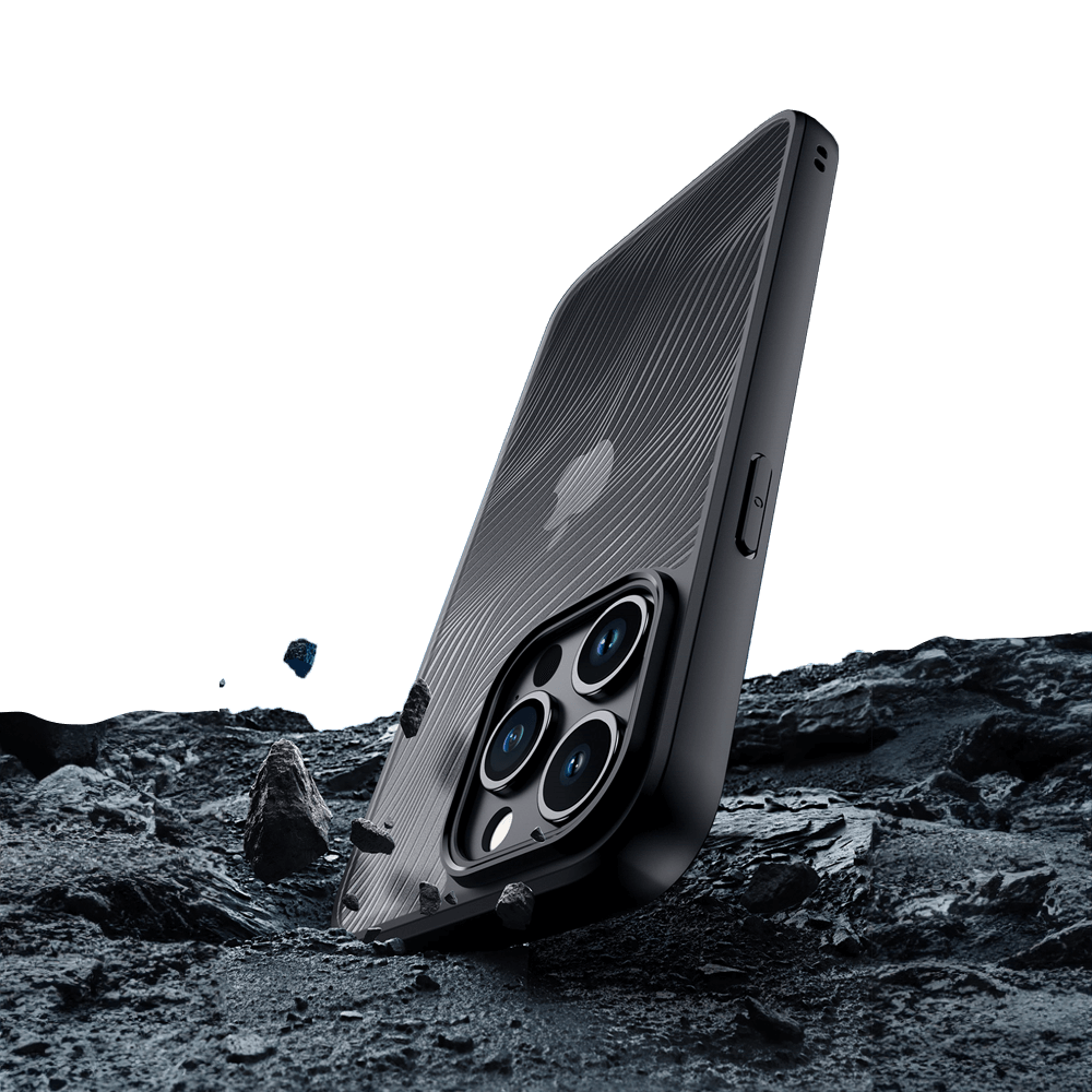 Coque anti-chocs finition mate – iPhone 15 Pro – Dux Ducis Aimo Noir - Vue 24