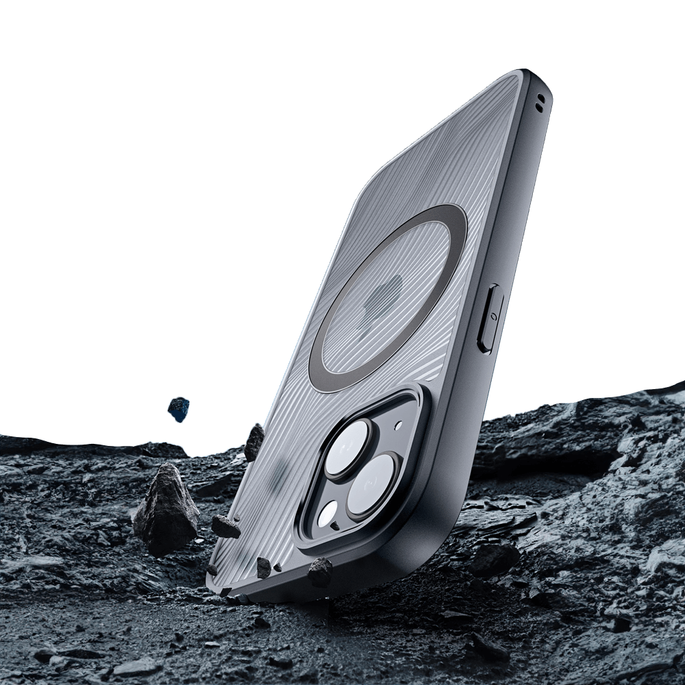 Coque anti-chocs finition mate – iPhone 15 Plus – Dux Ducis Aimo Noir - Vue 27