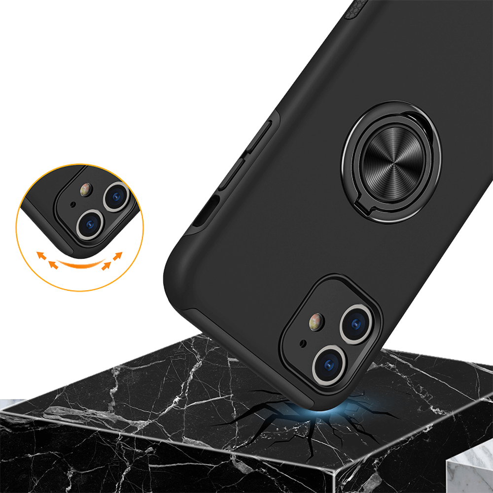 Coque de protection iPhone 11 avec anneau rotatif – PROTECT IE013 Noir - Vue 9