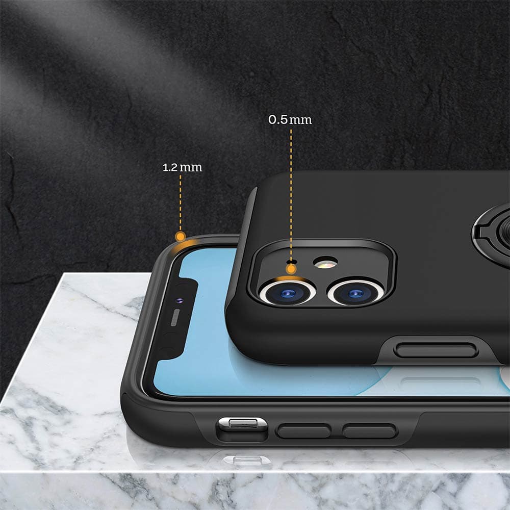 Coque de protection iPhone 11 avec anneau rotatif – PROTECT IE013 Noir - Vue 36