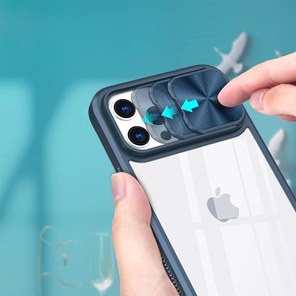 Coque avec cache caméra – 12 Pro Max – PROTECT IE027 Bleu Marine - Vue 27