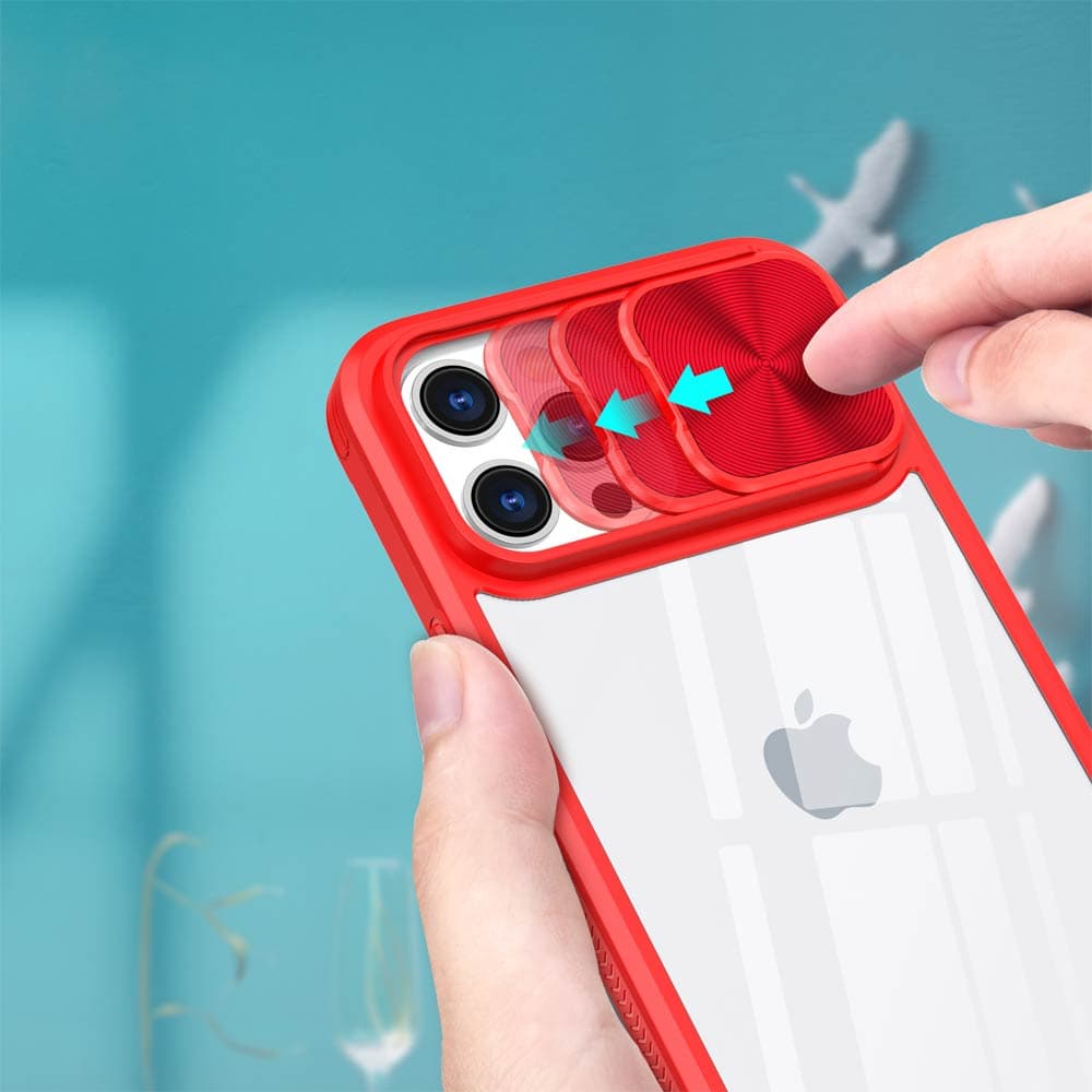 Coque avec cache caméra iPhone 12 Pro Max – PROTECT IE027 Rouge  - Vue 27