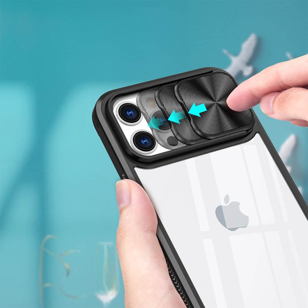 Coque avec cache caméra iPhone 12 Pro – PROTECT IE027 Noir - Vue 27