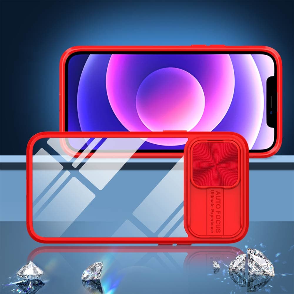 Coque avec cache caméra iPhone 12 Pro – PROTECT IE027 Rouge  - Vue 4