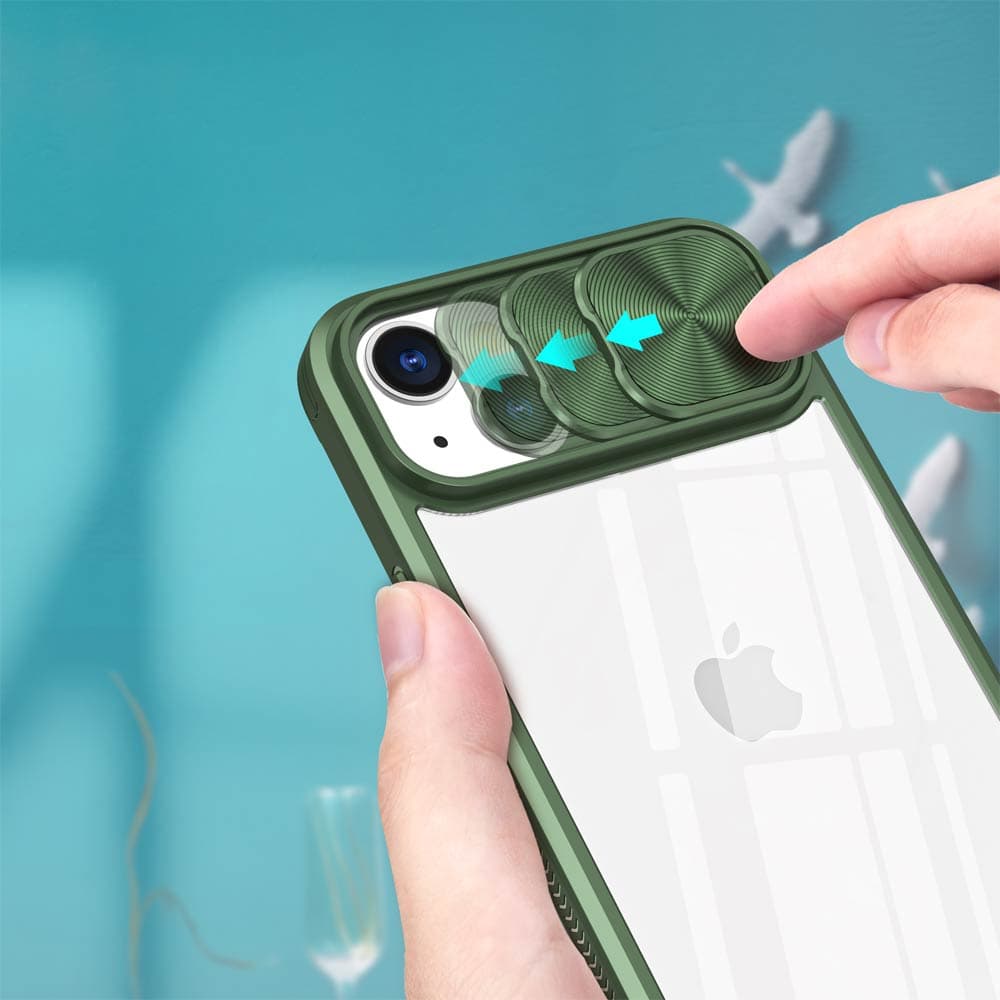 Coque avec cache caméra pour iPhone 13 / 14 / 16e / 17e – PROTECT IE027 Vert Foncé - Vue 27